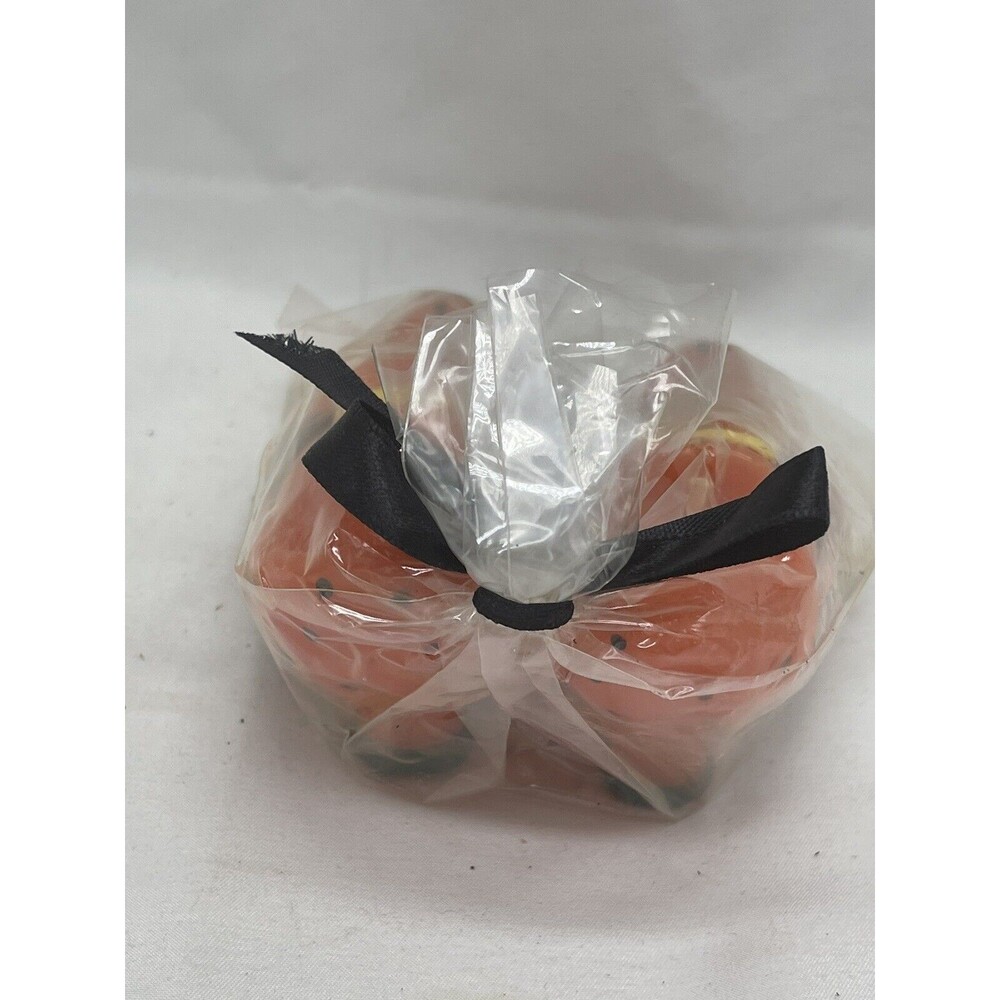 Stonia Creations Halloween Witch Pair Of Shoes  Candle Orange & Black New - Picture 5 of 12